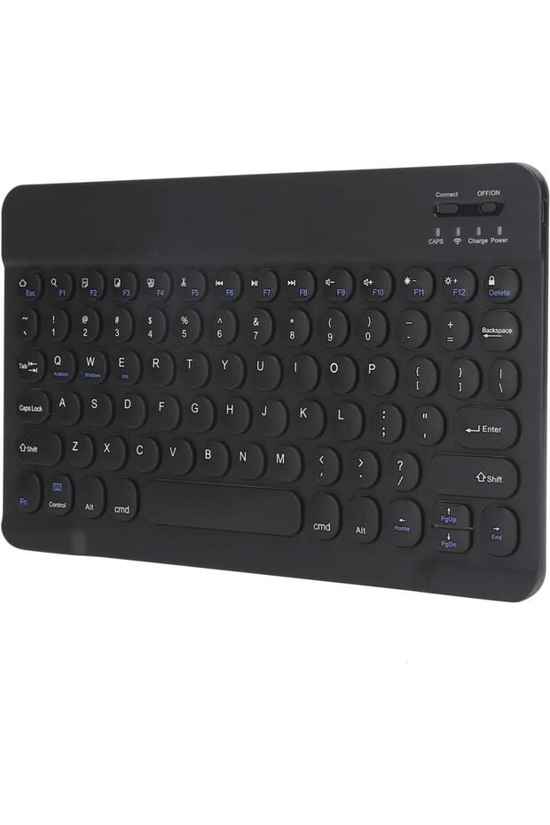 Samsung Galaxy Tab S4 SM-T830 10.5" Uyumlu Kablosuz Bluetooth Şarj Edilebilir Yuvarlak Tuşlu Klavye - 5