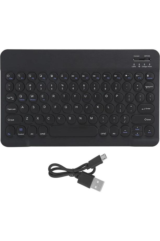 Samsung Galaxy Tab S4 SM-T830 10.5" Uyumlu Kablosuz Bluetooth Şarj Edilebilir Yuvarlak Tuşlu Klavye - 6