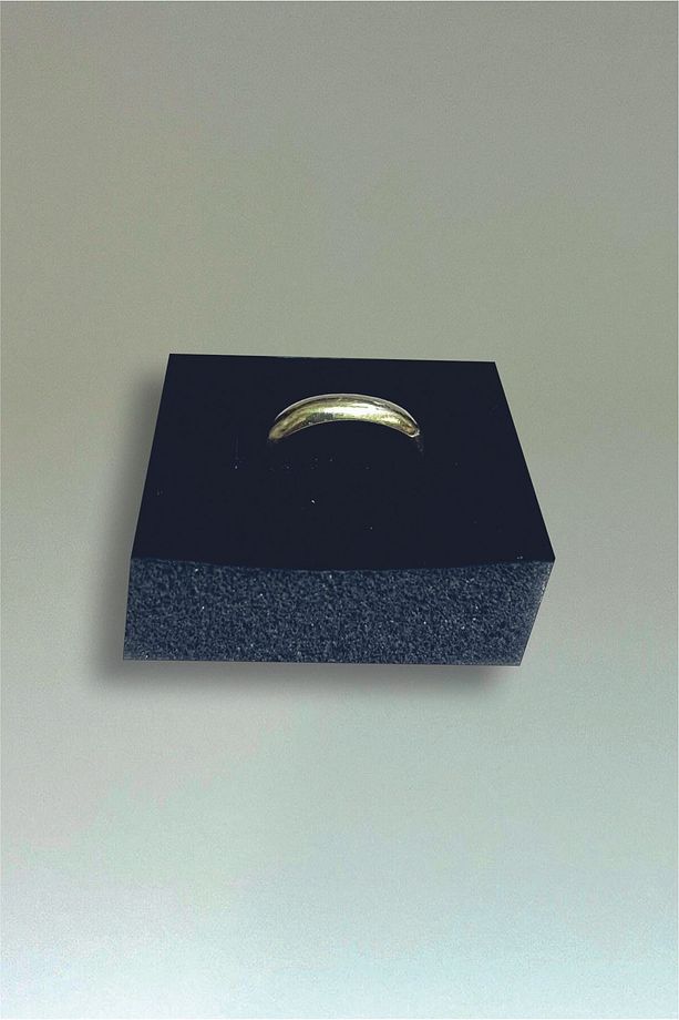 Sünger Yüzük Kutusu Süngeri 30 Adet 4,5x5,5x2cm Siyah Flok Kaplı - 2