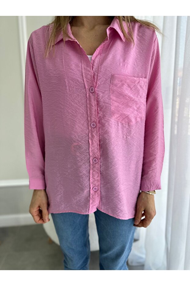 Pembe Gömlek(Oversize) - 3