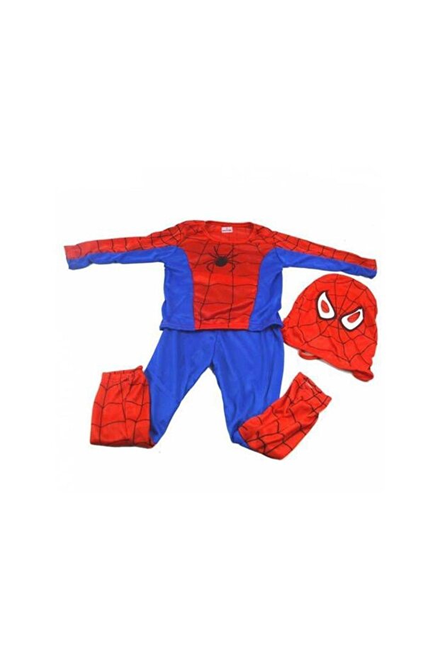 Spiderman Kostüm - Örümcek Adam Çocuk Kostümü - Maskeli Örümcek Adam Kostümü - 2