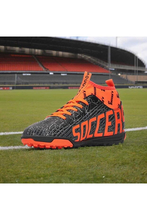 Super Mercury Bilekli Çorapl erkek Halısaha Çivisiz Futbol Spor  yetişkin çocuk spor ayakkabı - 3