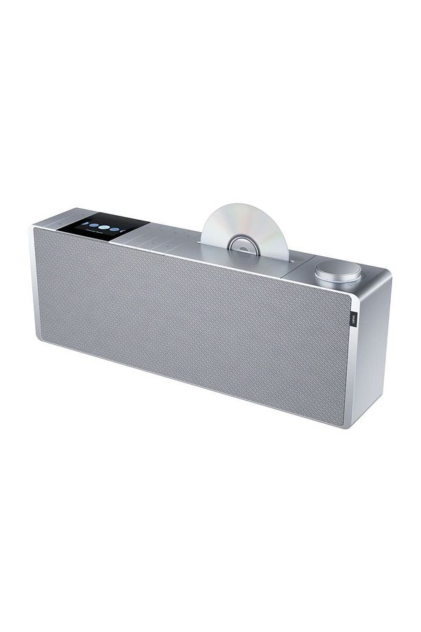Klang S3 Light Grey 46,0cmx16cmx9cm Taşınabilir Bluetooth Hoparlör İnternet Radyosu CD Çalar - 4