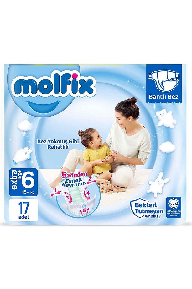 3d Standart Paket Extra Large No:6 17 Adet Bebek Bezi Standart-6 - 2