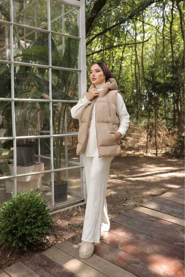 kapüşonlu şişme yelek - 2