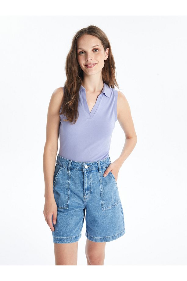 Bermuda Fit Kadın Jean Şort - 1