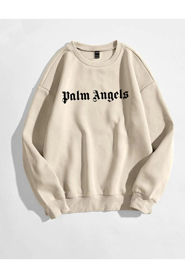 سويت شيرت PALM ANGELS مطبوع برقبة دائرية للجنسين