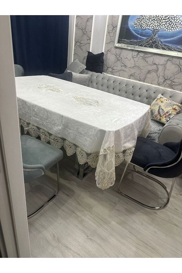Masa Örtüsü Lüks Fransız Dantelli - 2