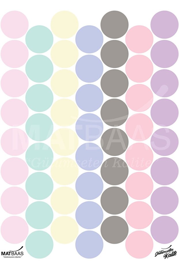 224 Colorful Round Polka Dot Stickers