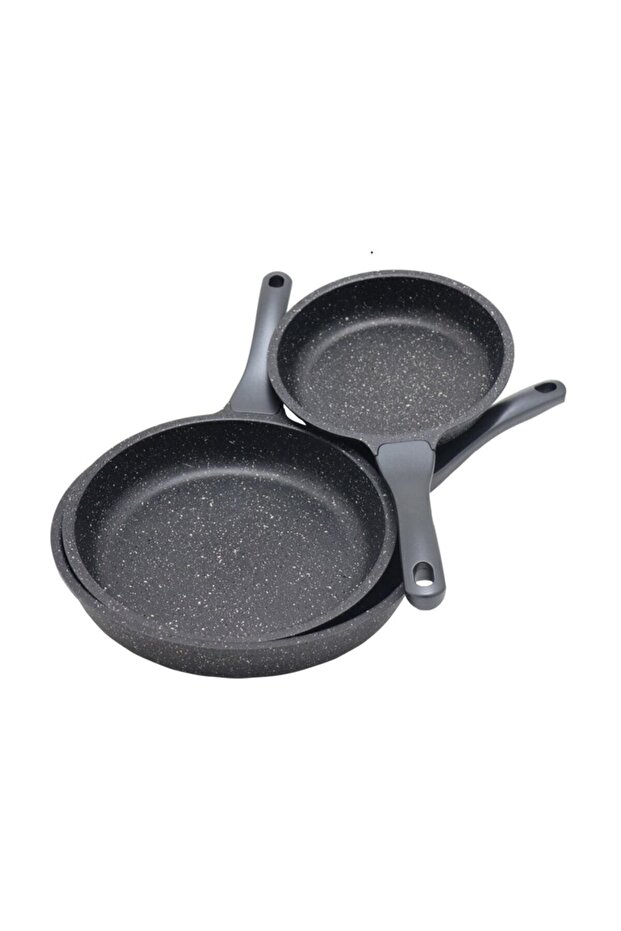 3'lü Granit Tava Seti 20+24+28 Cm Gri - 2