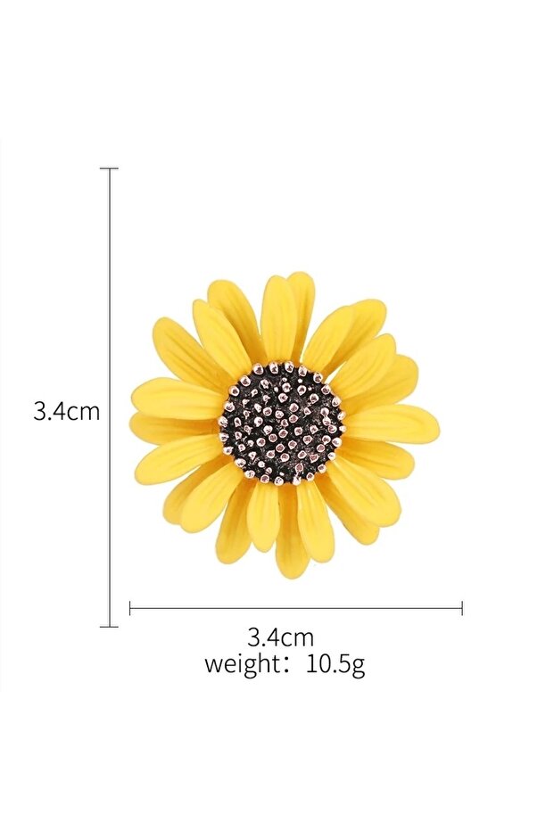 Sarı Papatya Broş - 2