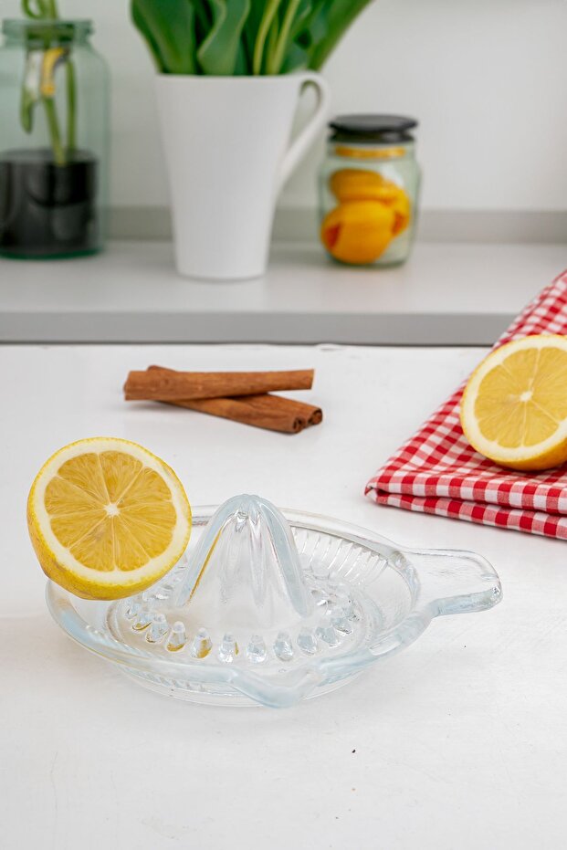 Fruit Citrus Juicer - Manual Glass Lemon Juicer - Kitchen Lemon Bowl