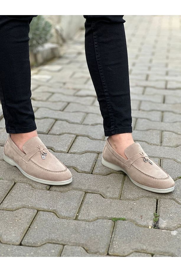 Erkek Kum Süet Loafer Ayakkabı,Klasik Ayakkabı,Yazlık Ayakkabı - 3