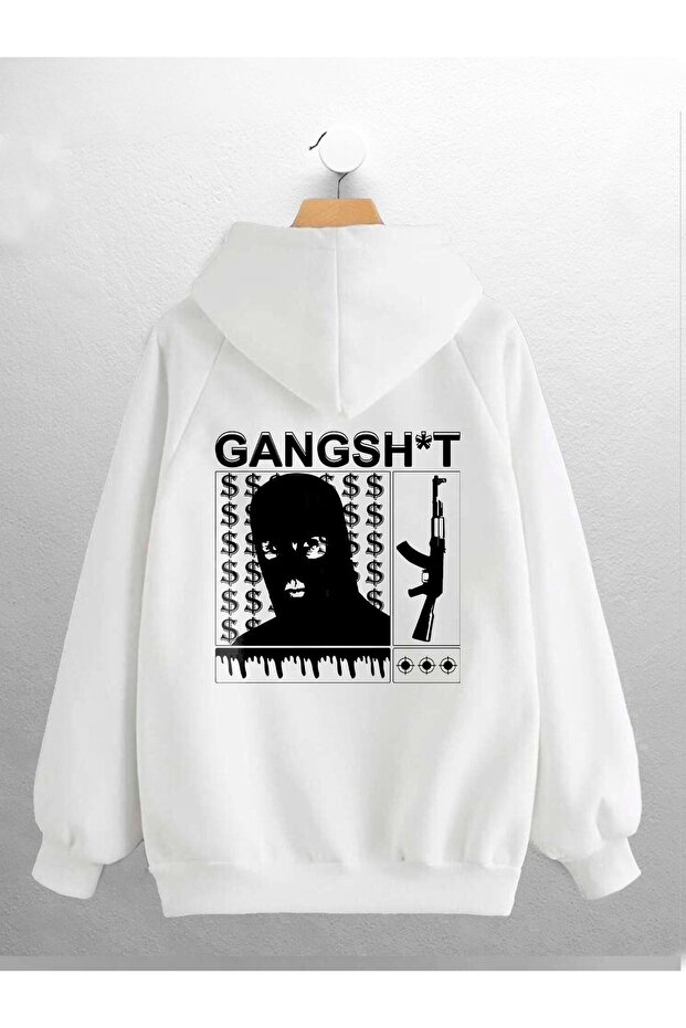 Unisex Women Men Gangshit Gangsta Printed Sweatshirt