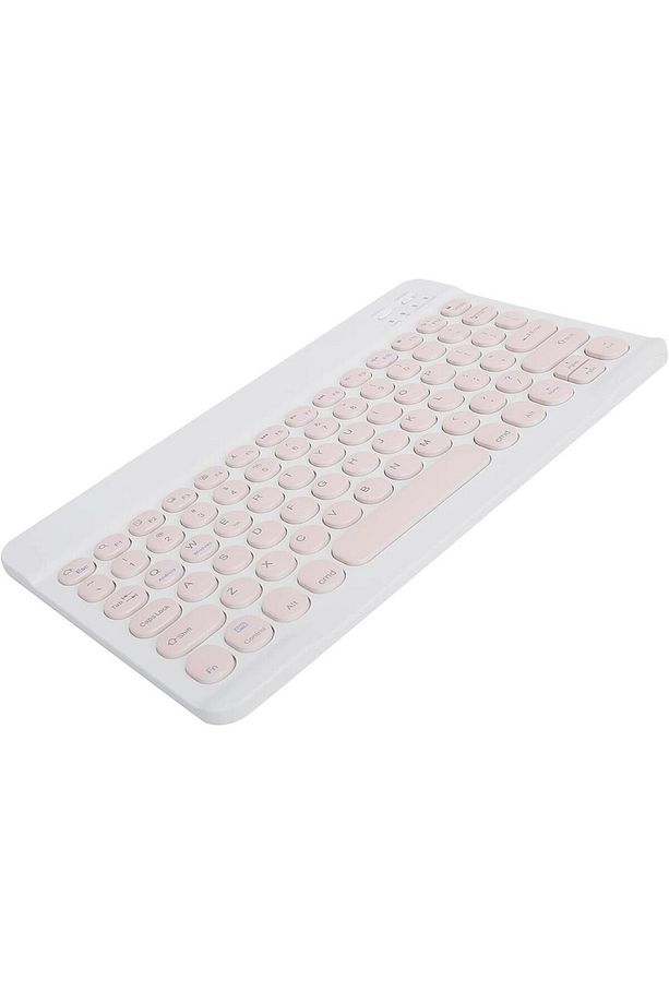 Powerway Maxron MX-3 7" Uyumlu Kablosuz Bluetooth Şarj Edilebilir Yuvarlak Tuşlu Klavye Mouse Seti - - 7