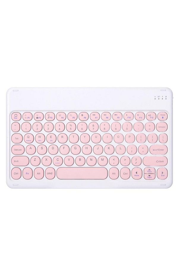 Powerway Maxron MX-3 7" Uyumlu Kablosuz Bluetooth Şarj Edilebilir Yuvarlak Tuşlu Klavye Mouse Seti - - 2