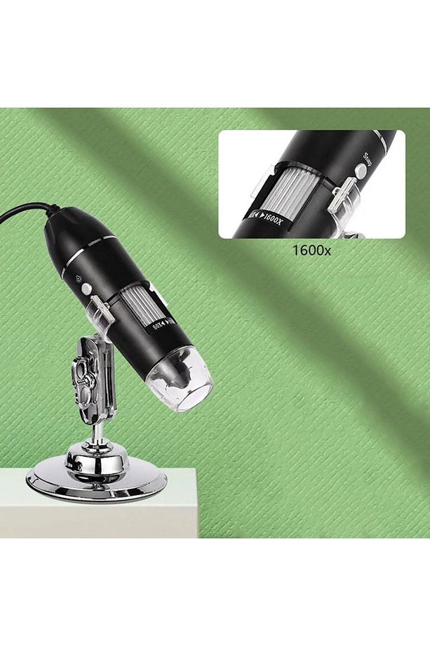 Dijital Mikroskop 1600x 2Mp Usb 8 Led Çok Amaçlı Tekstil Baskı Cilt Saç Biyolojik Analiz - 9