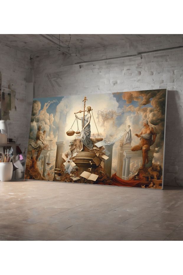 The Allegory of Justice Sculpture Decorative Canvas Painting