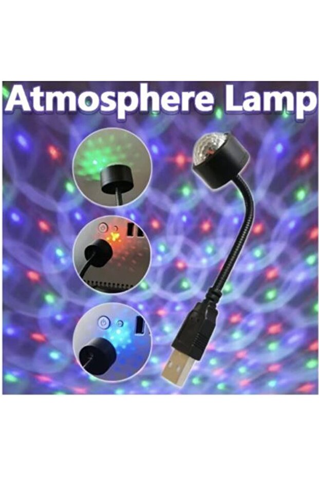 Usb Led Atmosfer Lambası, Mini Disko Topu - 3