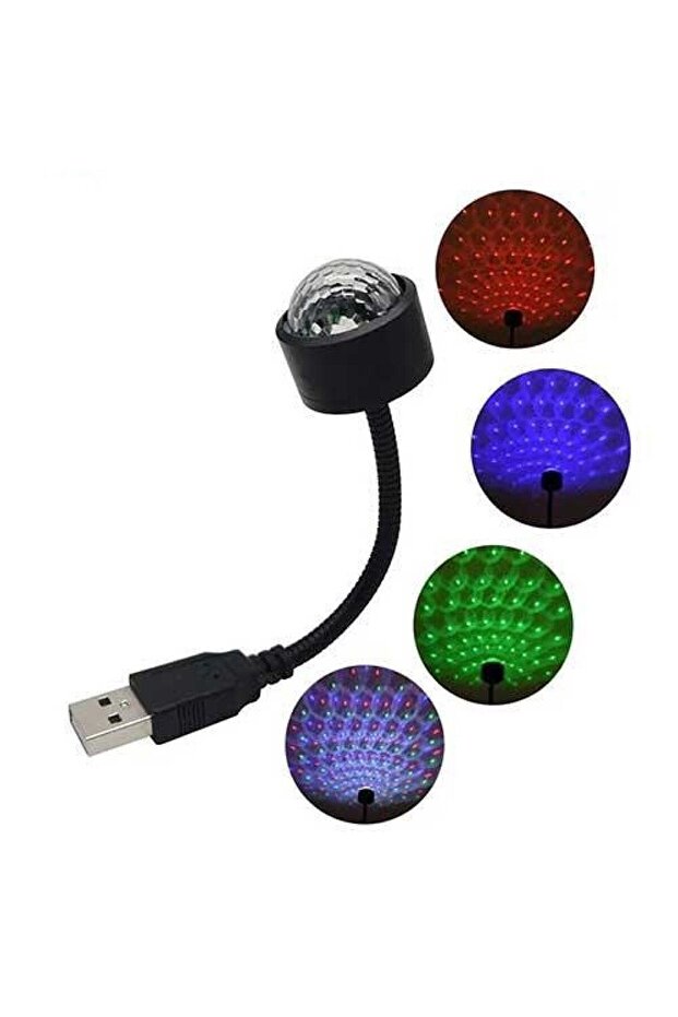 Usb Led Atmosfer Lambası, Mini Disko Topu - 2