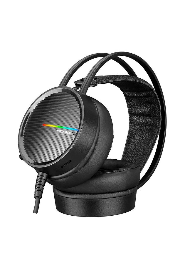 Rm-k3 Cashe Usb 7.1 Rainbow Ledli Siyah Surround Sağlam Gaming Oyuncu Mikrofonlu Kulaklık - 2