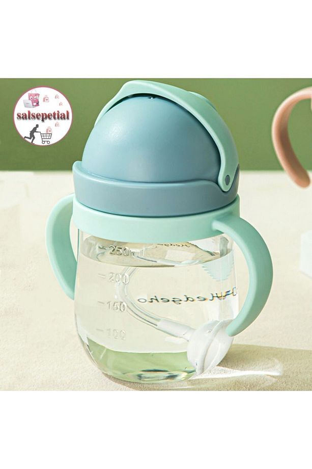 250ml Figürlü Pipeti Suluk Bebek Matara Sevimli Su Şişesi Bebek Pipetli Biberon Matara - 4