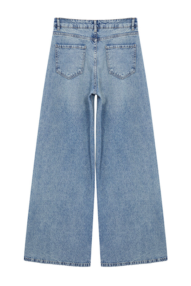 Mavi Normal Bel Ekstra Wide Leg Palazzo Geniş Paça %100 Pamuk Non-Stretch Jeans TWOAW25JE00106 - 7
