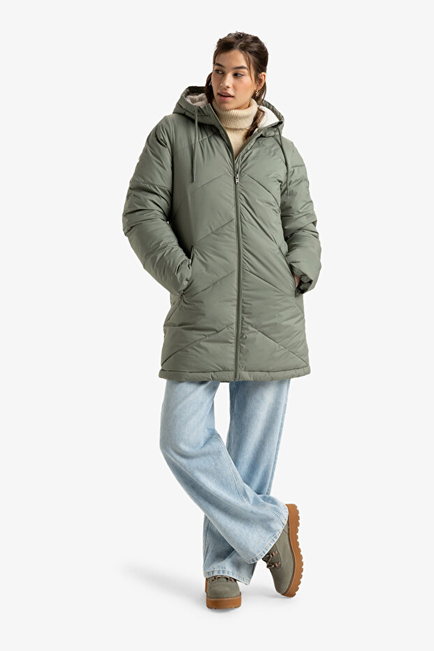 Kurtka puchowa dla kobiet - kolekcja Value Line, tkanina poliestrowa - 9