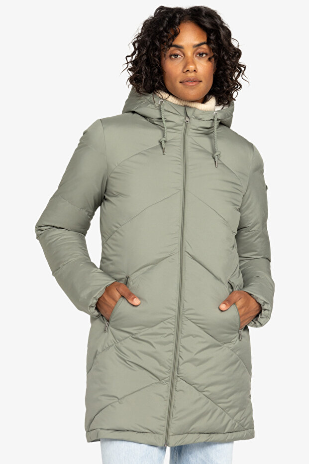 Kurtka puchowa dla kobiet - kolekcja Value Line, tkanina poliestrowa - 5