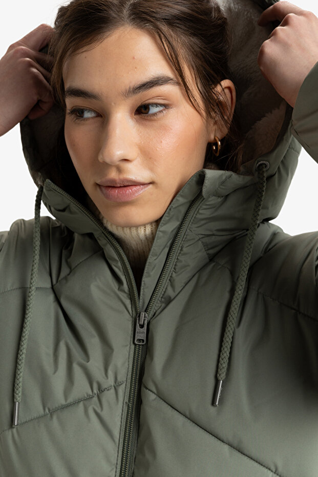 Kurtka puchowa dla kobiet - kolekcja Value Line, tkanina poliestrowa - 6