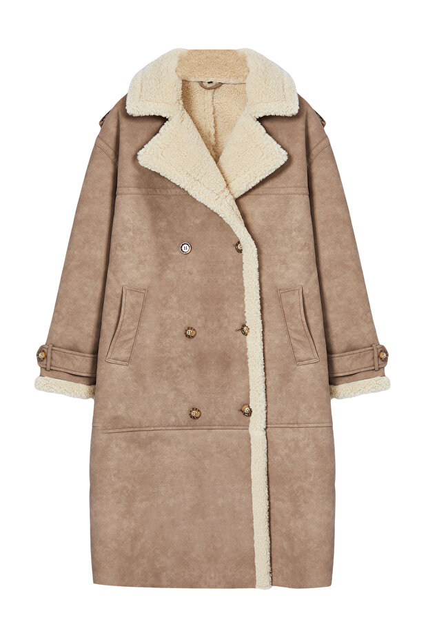 Norkový oversize kabát TWOAW25KB00006 - 6