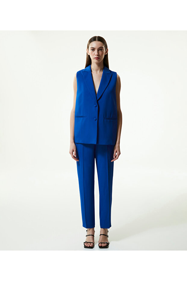 Kadın Mavi Yelek - 5