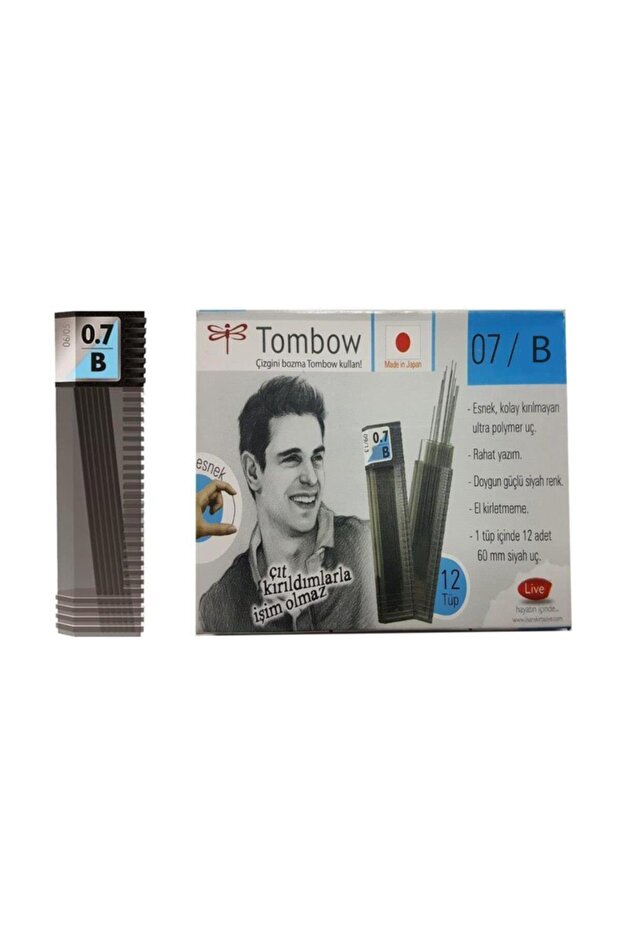 Min Klasik Mono Lead B 0.7 Mm Kalem Ucu (12 Lİ PAKET) - 1