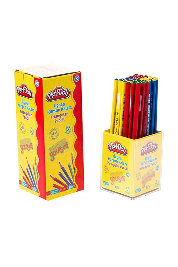 Play-doh Pencil - 36 Pieces Triangle Stand, Play-kk003 Model