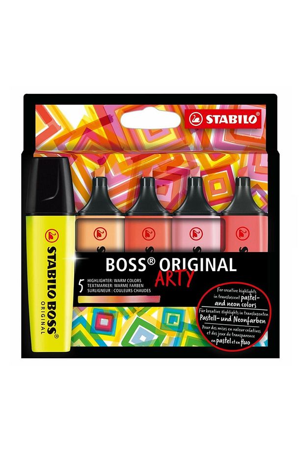 Boss Original Arty Sıcak Renkler Işaretleme Kalem Seti 5'li - 1