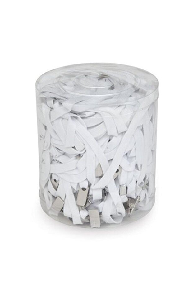 White Knitted Card Strap Lanyard - 50 Pieces (1 Pack of 50 Pieces)