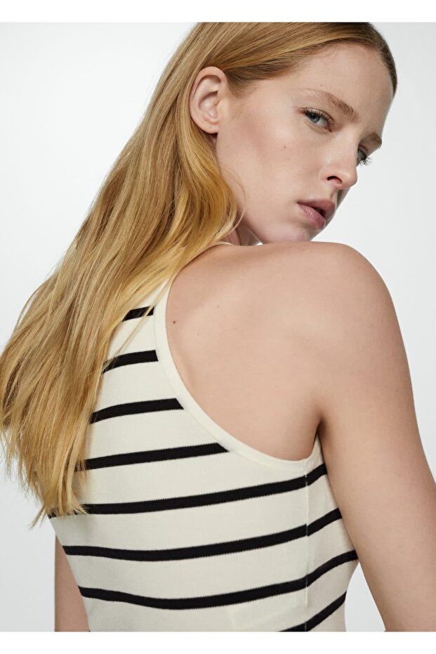 Askılı triko bluz - 4