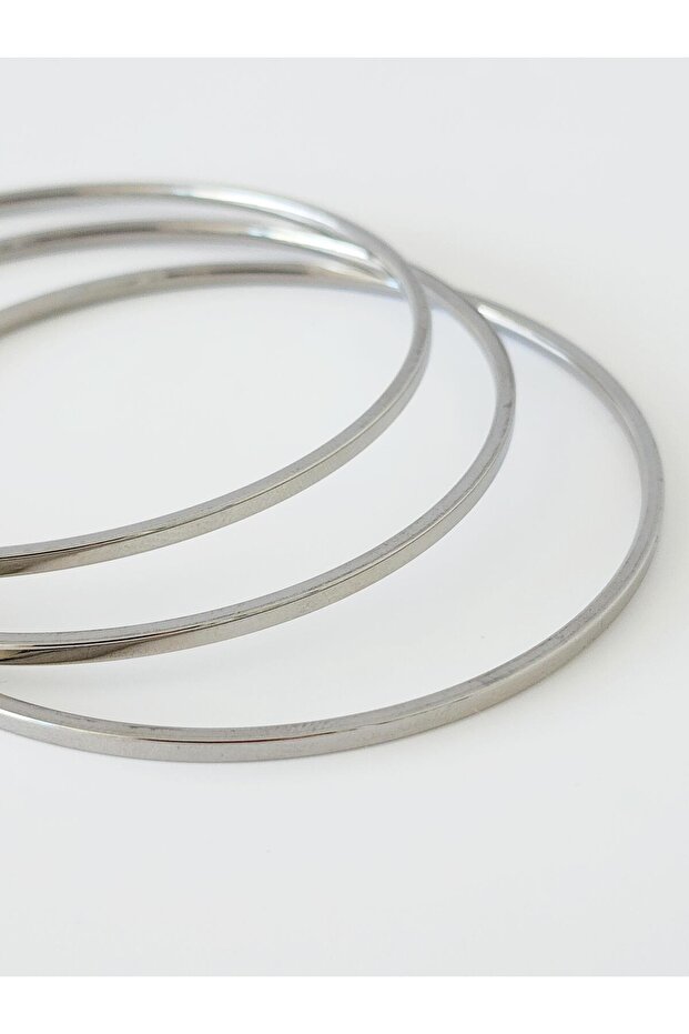 Ajda 3'lü Silver Ince Bilezik - 2