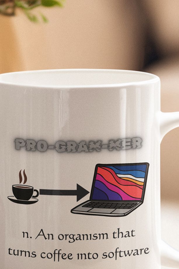 Bilgisayar Programcısı Yazılımcı Mühendis Sözlük Baskılı Hediyelik Eğlenceli Beyaz Kupa Bardak - 2