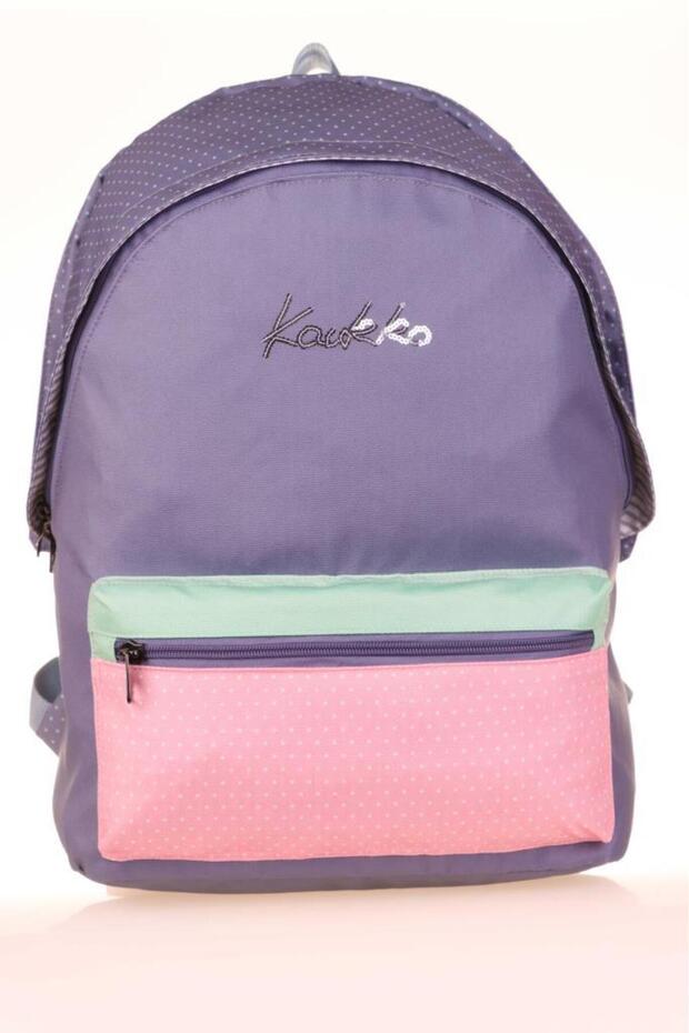 Gray DotS Patterned Line BacKpacK - K1663 - 1