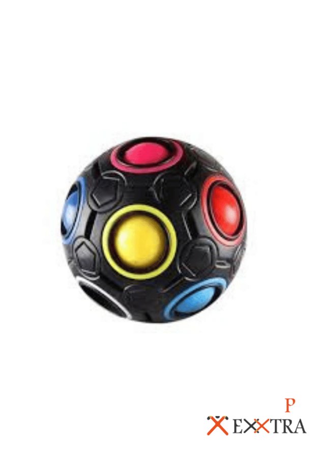 Black Magic Rainbow Puzzle Ball, Speed Cube Ball Fun Stress Relief Magic Ball Educate