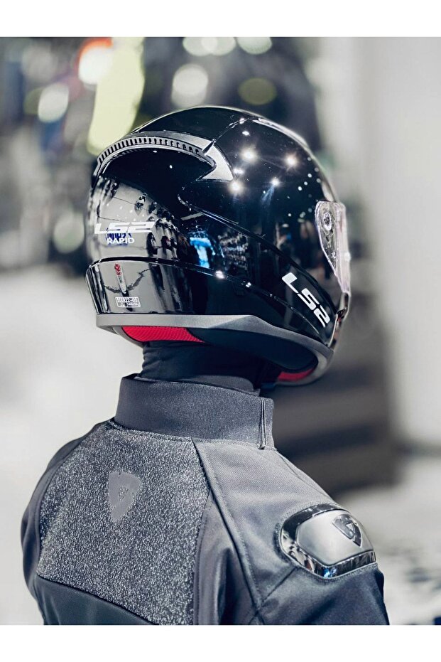 Rapıd Parlak Siyah Kask - 4