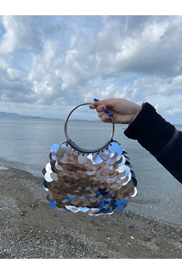 Pullu el örgüsü çanta handmade - 2