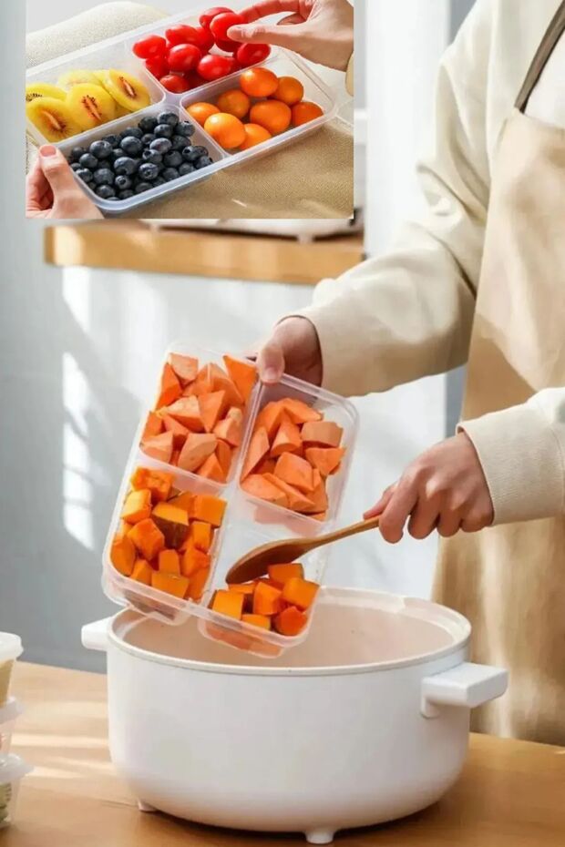 8 Pieces 2 Size Portion Compartments - 4 4 Icebox Meat Mincer Sacrifice Set - 2