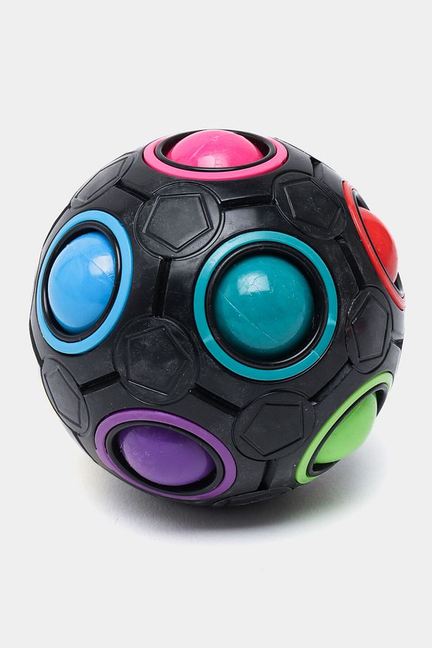 Siyah Gökkuşağı Bulmaca Topu ,Speed Cupe Küp Zeka Küpü 3x3 Canlı Renkler Hız Küpü 2 Li Set Eğitici Z - 8