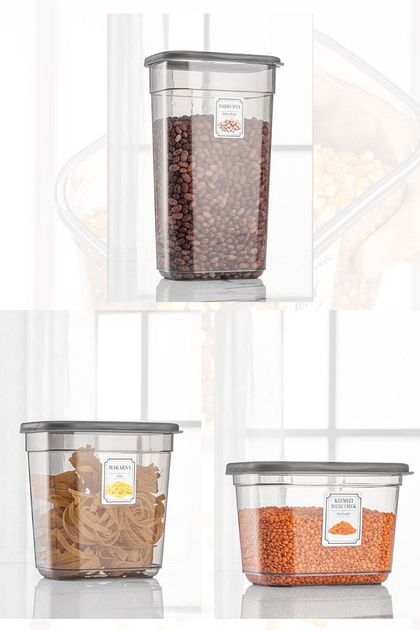 18'li Daisy Etiketli Multi Dikdörtgen Saklama Kabı Mikrodalga Ve Difriz Uyumlu 6x(1,3LT-2 LT-3,2 LT) - 4