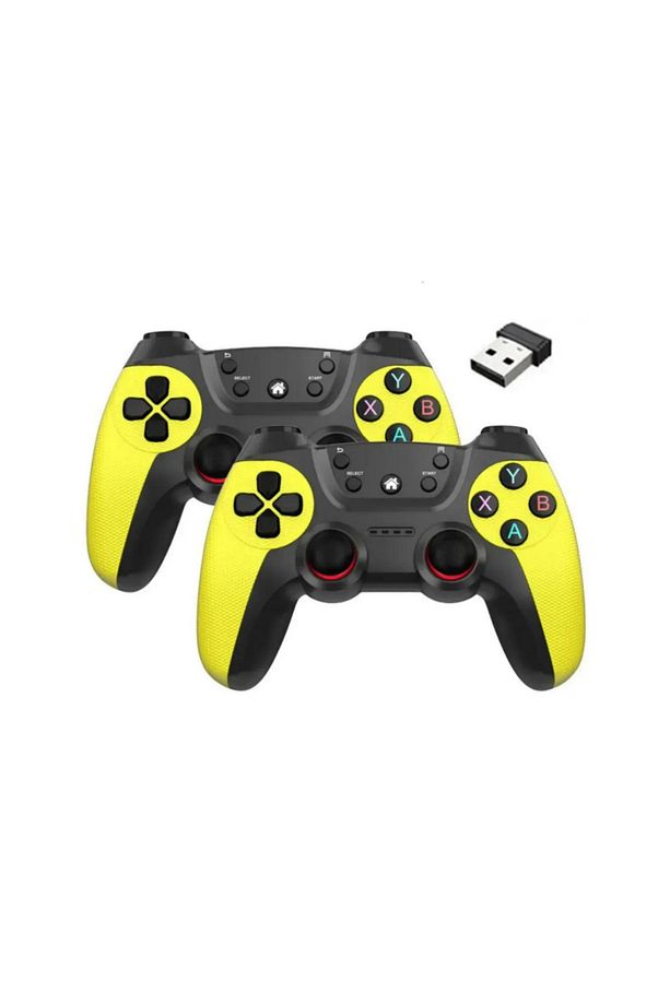 Joystick Gamepad Çiftli TV PC Uyumlu Oyun Konsolu 2.4G Gamepad Double Joystick Doungle - 1