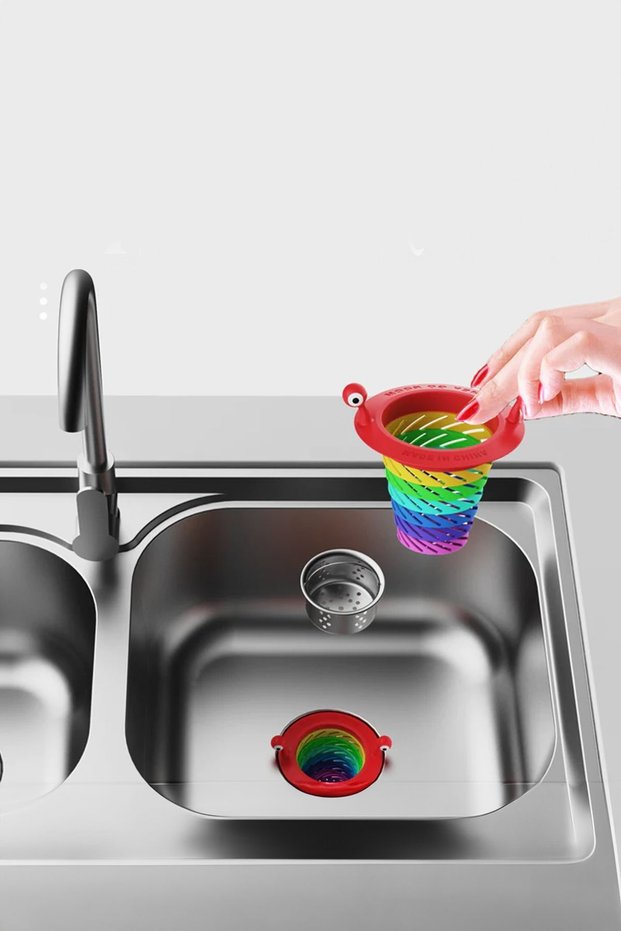2 Pcs Colorful 6-Stage Sink Strainer Collects Spooles Provides Comfort