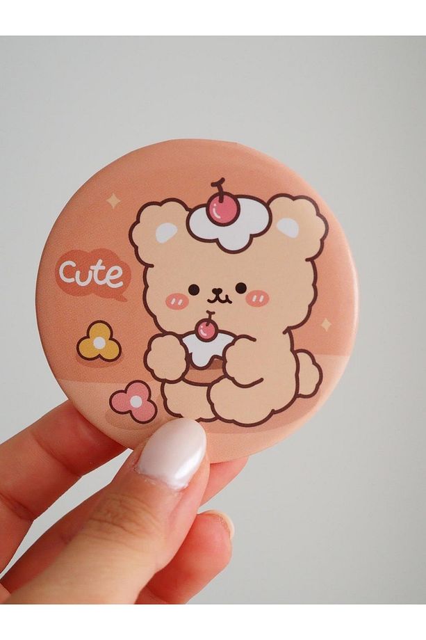 Bears Cute Yuvarlak Ayna Çanta Boy 4lü Set - 6