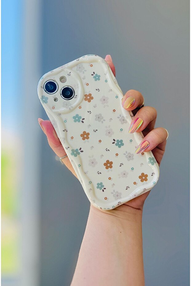 حافظة آيفون 13 إكرو بنمط الزهور - 1